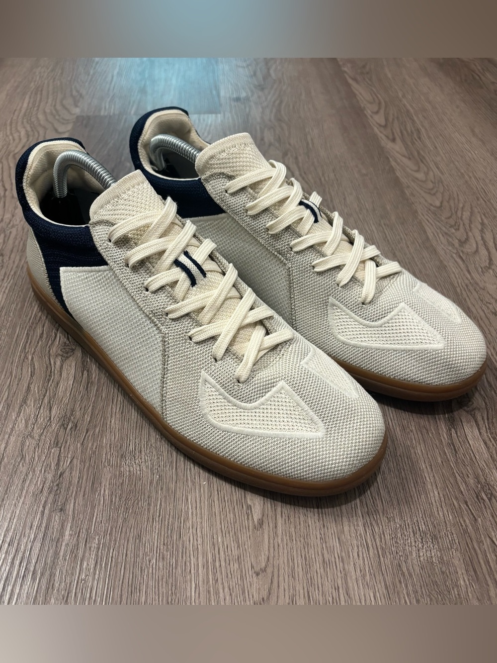 Rothy’s “Hudson” RS01 White/Navy Men’s Casual Sneakers Size 11